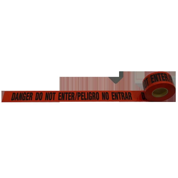 Petra Roc Barricade Tape 2 Mil Bilingual Danger Do Not Enter & Peligro No Entrar, 3 in. x 1000 ft. PE434540 - main